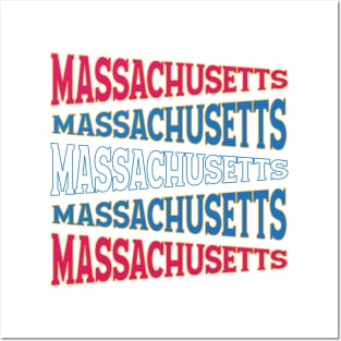 TEXT ART USA MASSACHUSETTS Posters and Art